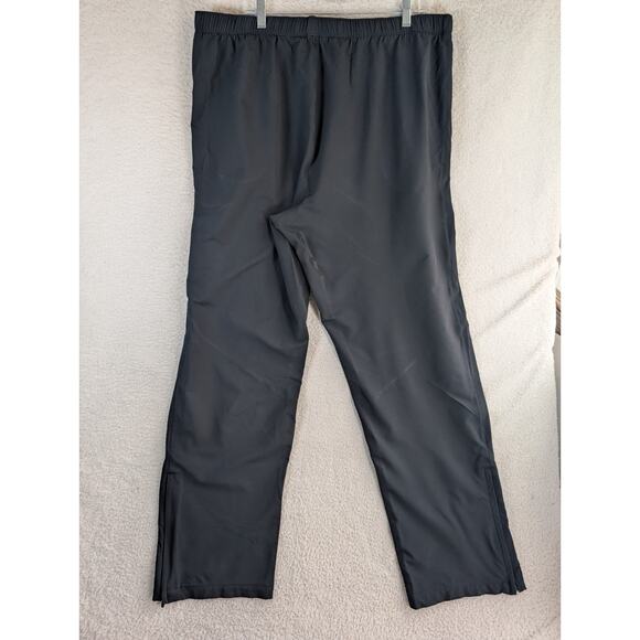 Saucony Sweatpants Womens 2XL Black Elastic Waist Ankle Zip Pockets Gym Workout - Picture 2 of 16